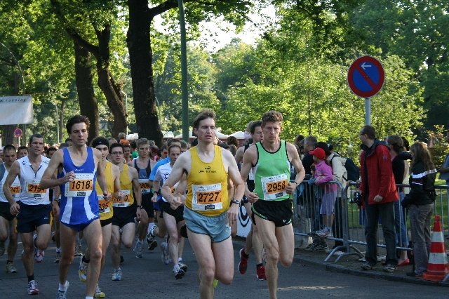 31. Berliner Straßenlauf - der Start mit Robert, Patrik und Carsten