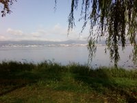 Lake Suwako von der Südseite (16km Umfang)